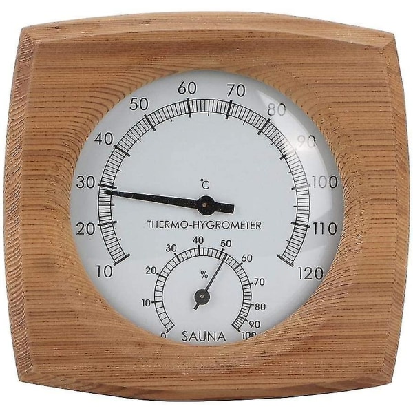 Pxcl Sauna Termometer, Træ Sauna Termometer, Vægmonteret Termometer, Steam Wet Thermometer