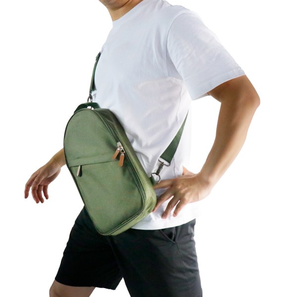 Picnic Bag Messenger Oppbevaringspose for kokekar Multifunksjonell Picnic Kitchen Sett - Grønt 12-delers sett