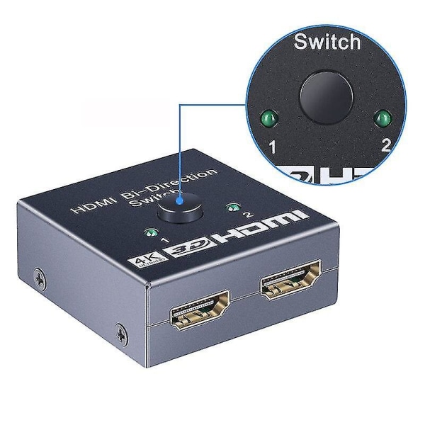 Hdmi Switcher Splitter 4k Hdmi Switch 2 Porter For Ps4 Xbox Hdtv
