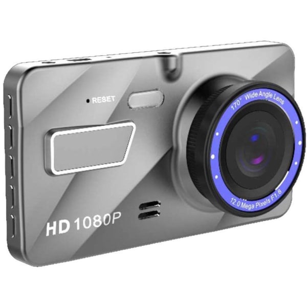 Dash Cam 1080P etu- ja takakaksoislinssinen Super 170 asteen laajakulmainen auto DVR Full HD 3,6 tuuman auton kojelautakameranauhuri CR10 silver None