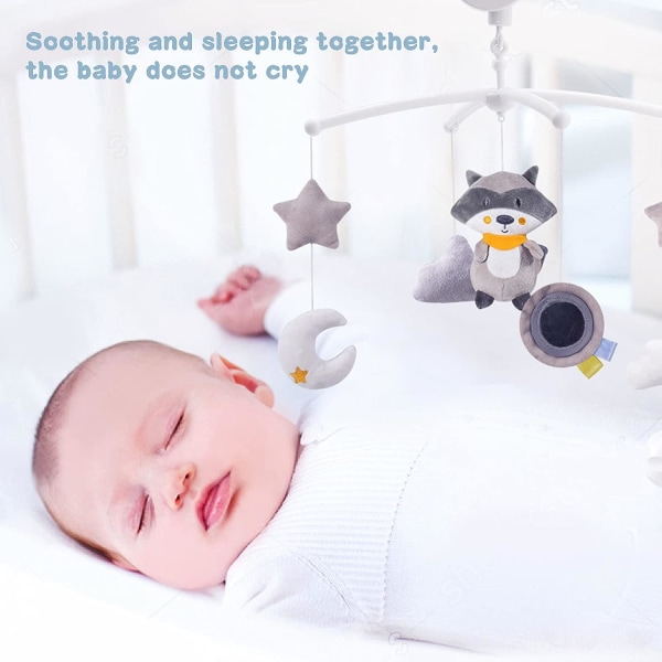 Baby sänky musiikkimatkapuhelin (49 * 35 * 42 cm, Pikku karhu), söpö Nalle Tuulikello Baby sängyn kellolahja vastasyntyneelle tytölle ja pojalle