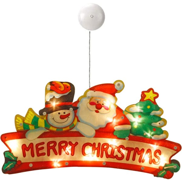 Jouluikkunan koristevalot, 46*23cm Jouluikkunan valoseppele, jouluvaloseppele Makuuhuoneen joulukuusenvalo, paristokäyttöinen LE