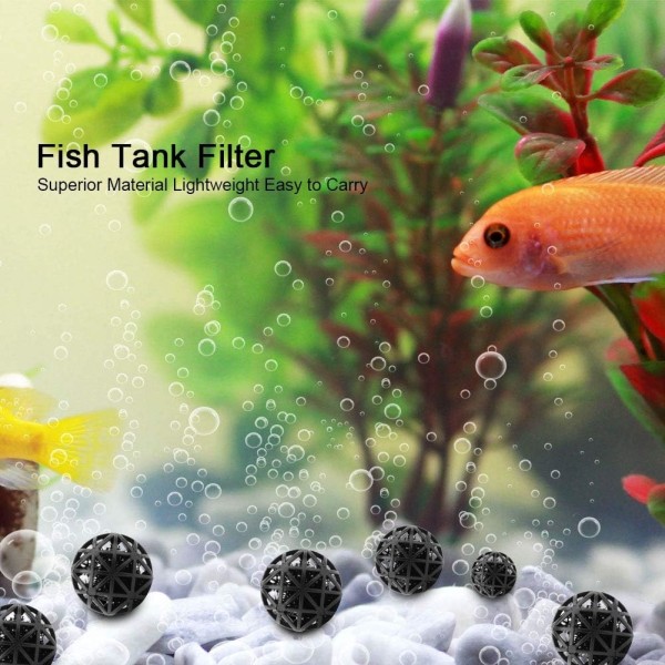 [16mm] 50 stk. beholderfilter biokuler, biokjemisk filter for akvarium for rengjøringsverktøy for akvarier