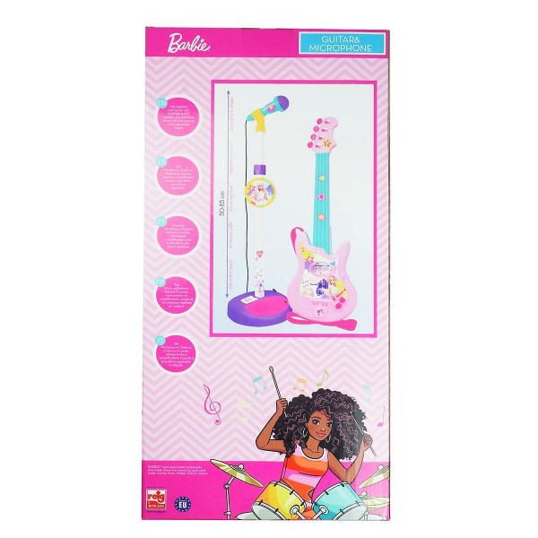Musikalsk leketøy Barbie mikrofon babygitar