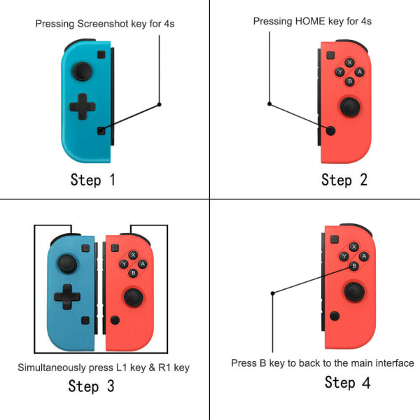 Set med 2 trådlösa kontroller för Nintendo Switch Joy-Con Gamepad-konsol Ny