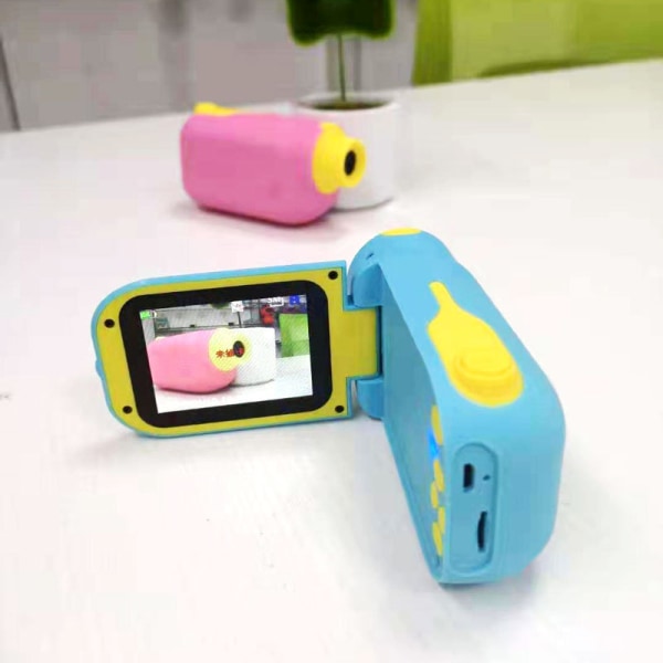 DV-videokamera for barn Digitalkamera Lekefoto-videoopptaker (1 pakke rosa)