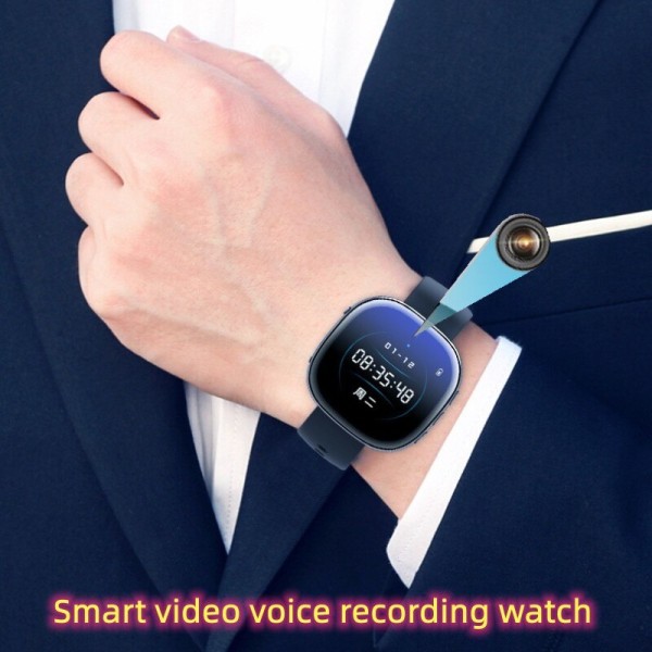 Minikamera 1080P Smart Video Röstinspelning Watch HD Noise Reduce Recorder Pen Micro Secret Camcorder Osynlig videoinspelare Blue