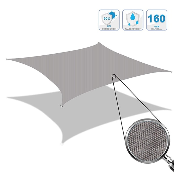 Multi Size Shade Seil Vanntett Camping Markise UV-bestandig For Utendørs Patio Hage, 2*4m