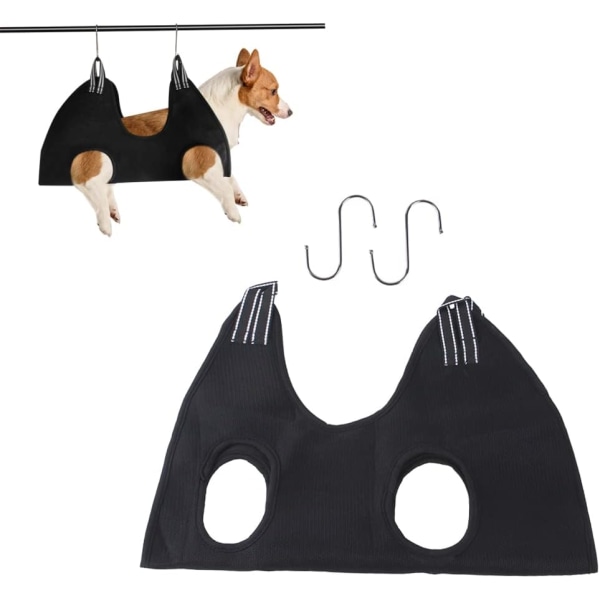 Grooming-hængekøje til hunde og katte, hunde-hængekøje med 2 S-formede kroge, kæledyrsplejetaske, til små hunde