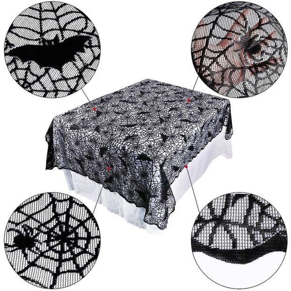 Gothic Spider Web Bats duk: Elegant Halloween-dekor