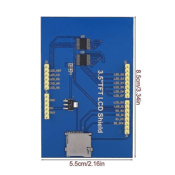 Displaymodul - 3,5 tums Tft LCD-skärmmodul 480x320 kompatibel med Mega 2560 Board (färg: 1xlcd-skärm