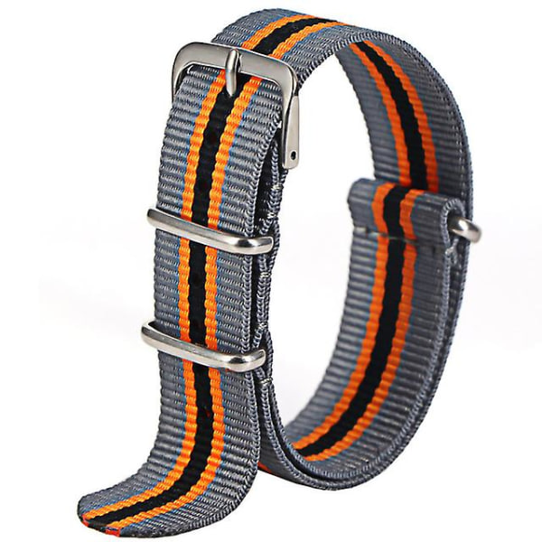 18mm 20mm 22mm Army Sports Nato Strap Stof Nylon Urrem Bælte Til 007 James Bond Urremme Farverig Regnbue - Urremme 54 22MM