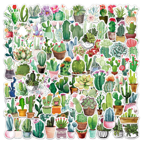 210 st Cactus Series Stickers Vackra Växter Blommor Brevpapper Notebook  Resväska Vattentäta Stickers cdea | Fyndiq