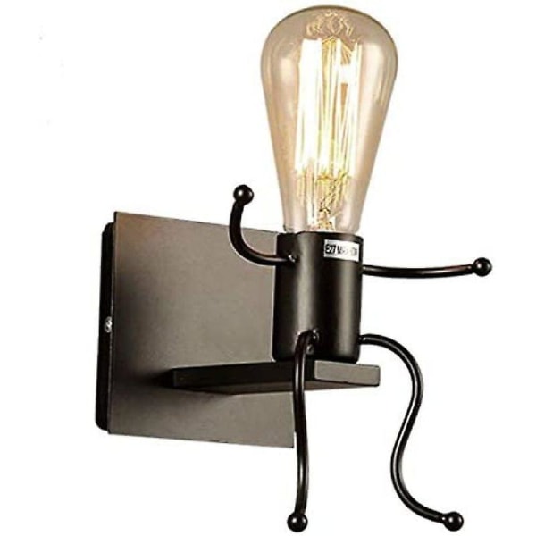 Vintage Vegglampe Led Industriell Retro Vegglampe Iron E27 Holde