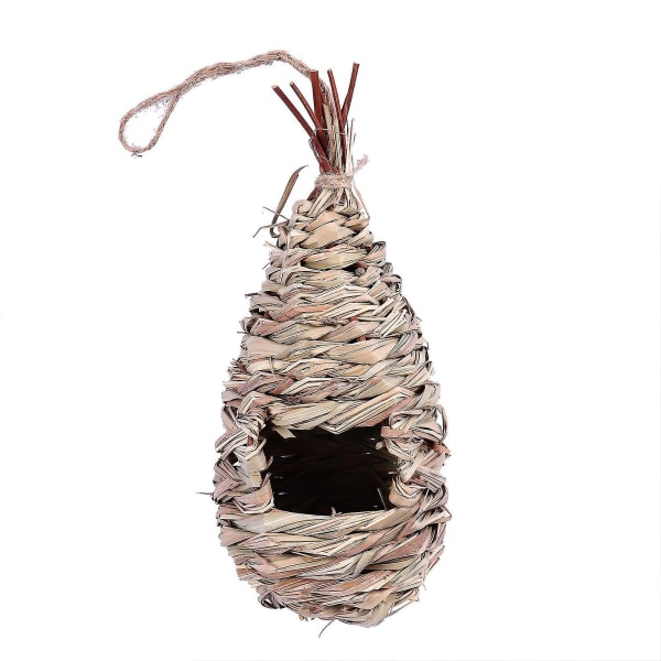 Hummingbird Nest Grass Bird Hut For Sparrow Wicker Håndvevd Utvendig Hengende