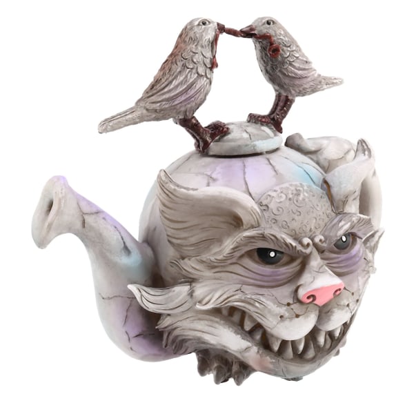 Håndlaget Art Cat Tekanne Devil Cat Creative Home Desktop Decorati