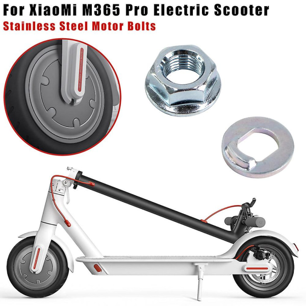 Fremre motorhjul Stållegeringsmuttere erstatning for Xiaomi M365 Pro elektrisk scooter erstatning reservetilbehør 4pair