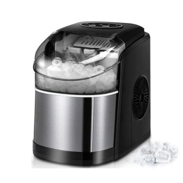 Elektrisk ismaskin 15KG/24H Bullet Cylindrical Home Ice Cube Machine Bänkskiva för kommersiell liten mjölktebutik