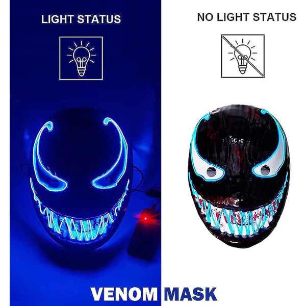 Led Mask Halloween,led Halloween Mask, Purge Mask With 3 Lighting Modes,light Up Halloween Mask For Man Kvinnor Barn,läskig Mask Dekoration För Halloween,