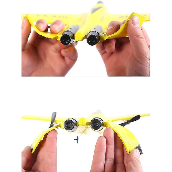 2,4 g Glider Rc Drone kiinteäsiipinen lentokone käsinheittovaahto sähköinen kaukosäädin ulkokäyttöön Yellow