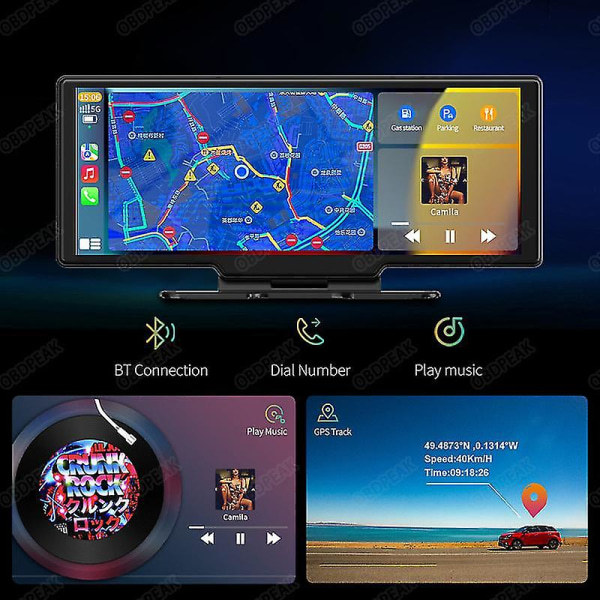 K2 Dash Camera 4k Car Dvr Wireless Carplay Amp; Android Auto Aux Dashcam 5g Wifi Bt Dual Lens Gps Navigation Video Drive Recorder [gratis frakt] K2 - 128GB Card