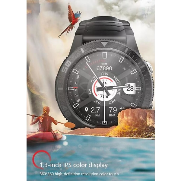 GPS sport smart watch 1.32 display puls vattentät 50m smart watch