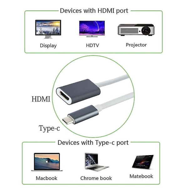 USB Type-c 60 Hz 4 K Ultra Hd - Hdmi-sovitin - universaali