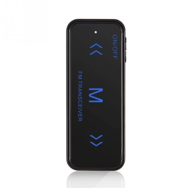 Mini Walkie Talkie 2-suuntainen FM-radiolähetin + 2 kuuloketta USB-latauksella Black