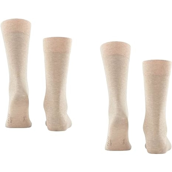 2-pack bomull forsterkede tynne sokker for menn uten mønster for vinter eller sommer Pakke med 2 par