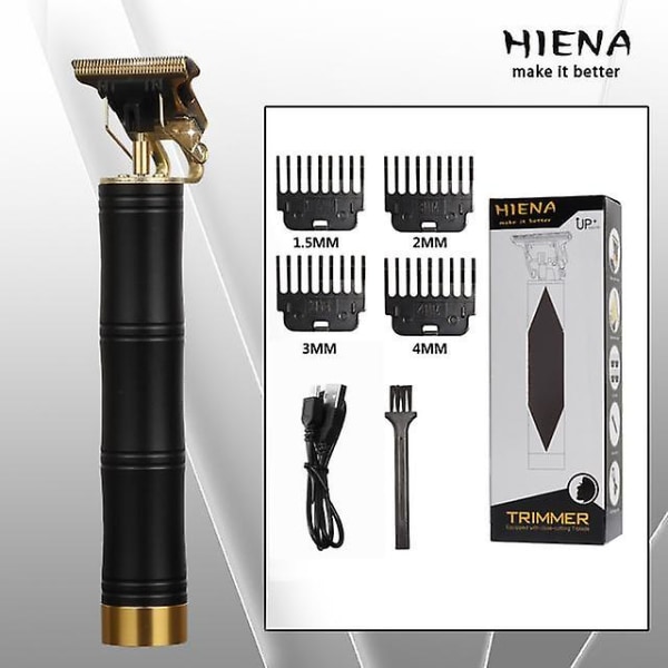 USB t9 hårklippare professionell elektrisk hårtrimmer barberare rakapparat trimmer skägg 0 mm hårklippare för män sladdlös Bamboo black