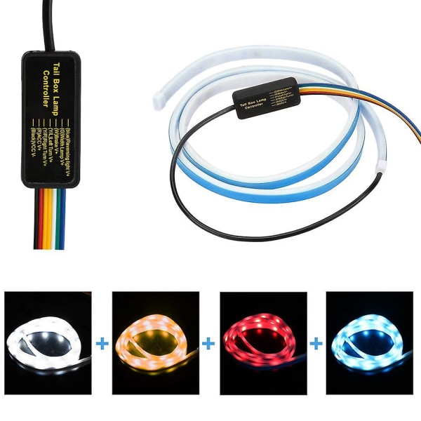 Broms Blinkers Belysning Baklucka Bakljus Bil Led Strip Blue