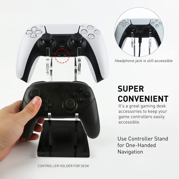 Kontrollstativ Spelkontrollstativ Transparent Controllerhållare Universal Controllerhållare för PS5/PS4/Xbox