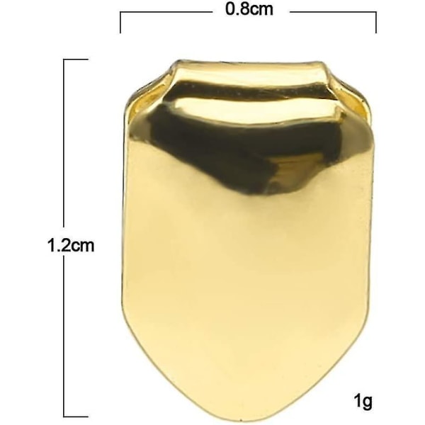 2 deler 14k belagt gull munntenner, vanlige tenner, festtilbehør tenner (farge: gull).
