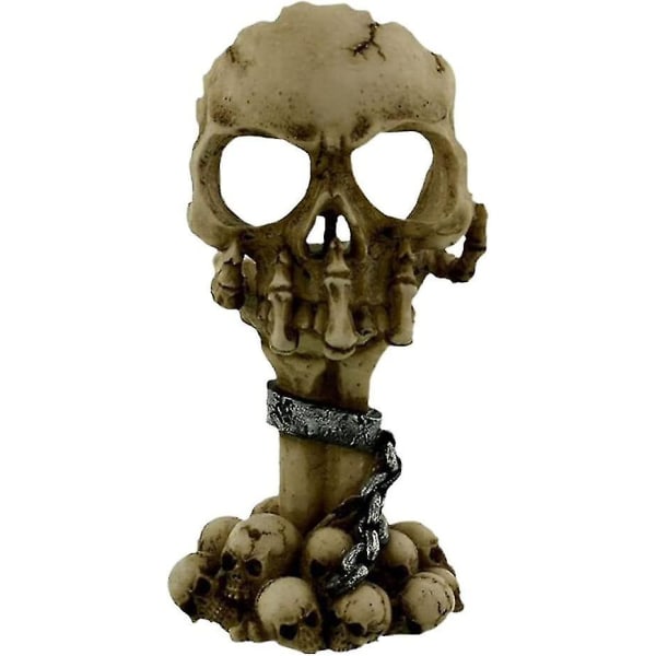 Skull Tealight Teline, Halloween Skeleton Resin Skull Kynttilänjalka Kynttilänjalka Koriste Juhliin Halloween Joulu Spooky Bar Pääkallo Koriste
