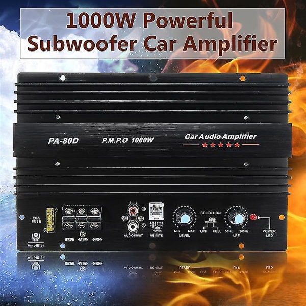 12v 1000w bilstereo power Amp Board Kraftfull subwoofer basförstärkare  Pa-80d 19da | Fyndiq