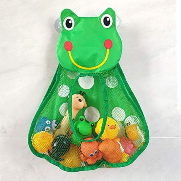 Baby badrumsväska dörr (grön)-spelleksaksförvaring för badnätet hängande snabbtorkande leksaksförvaring