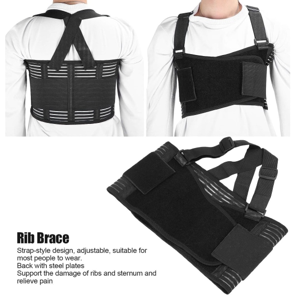 Støtteskinne for ribbensbrudd, pustende fast belte for ribbeinsbrudd, justerbart korsryggbeskyttelsesbelte, støttebelte