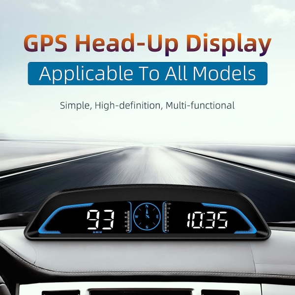 Digitaalinen GPS-nopeusmittari Universal Head Up -näyttö auton LCD-näytön HUD:lle MPH Speedillä