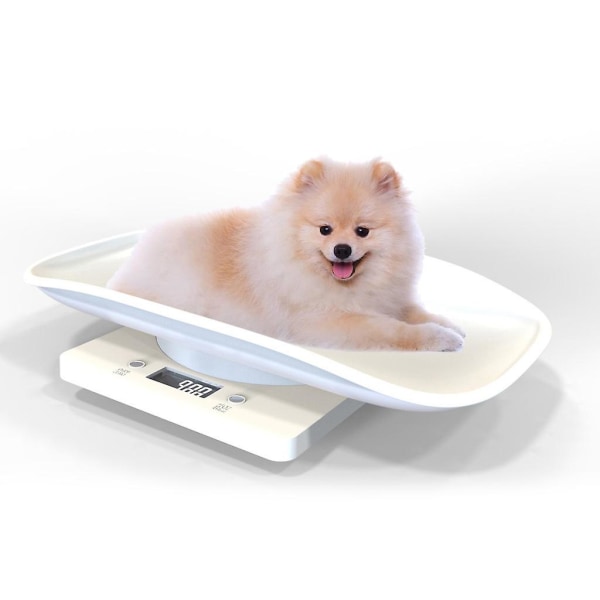 Digital vægt Babyvægt Dyrevægt til baby eller dyr op til 10 kg hvidskala