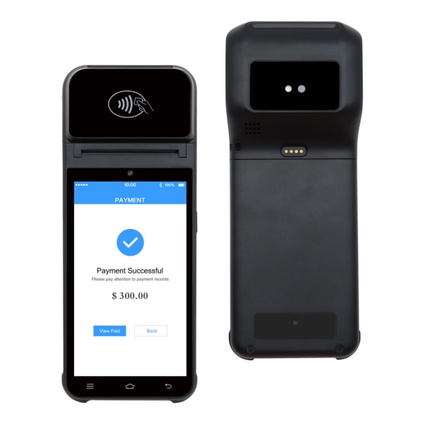 Kädessä pidettävä luottokorttikone älykäs vartijakone ultraohut Android-kädessä pidettävä kassakone, joka sopii koodiskannauskortin tarkistamiseen