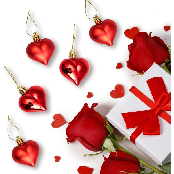 Valentinsdag festdekorasjoner Hjerteballonger (røde) 24 deler (d-583-a)