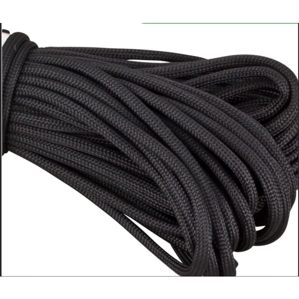 Professionellt rep 31m x 4mm i resistent nylon I Flera färger I Paracord 550 I Svart