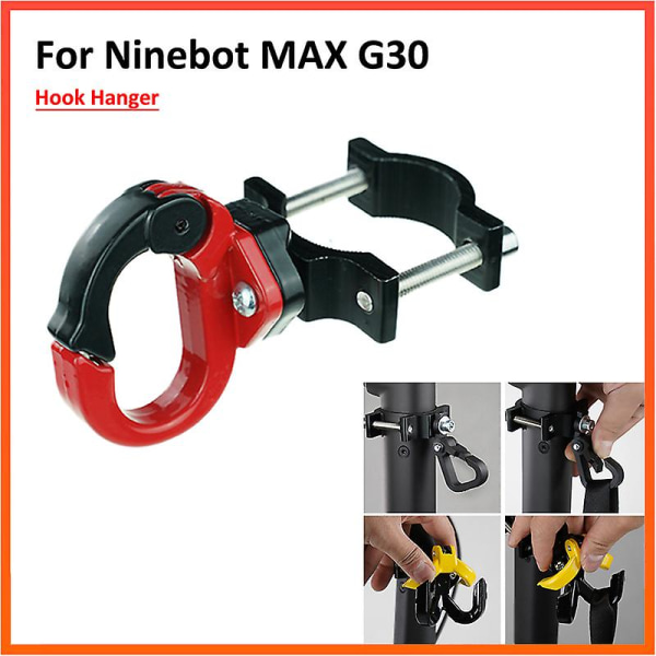 Hängande väska i aluminiumlegering Krok För Ninebot Max G30 elektrisk skoter Klohängare Gadgetkrok E-cykeltillbehör A