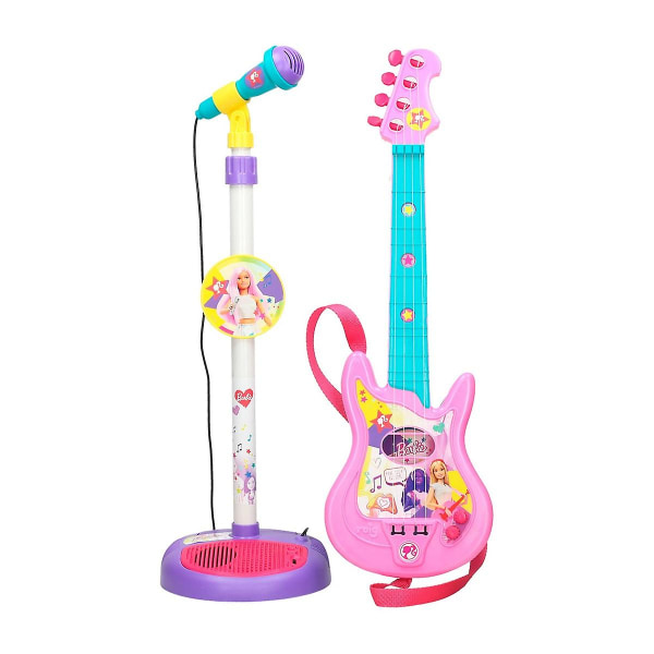 Musikalsk leketøy Barbie mikrofon babygitar