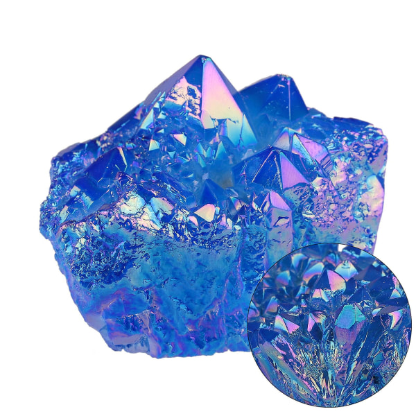 Rå malm krystal krystal klynge ornamenter klippekvarts krystal klynge til helbredelse Reiki energi, uregelmæssig ru ædelsten