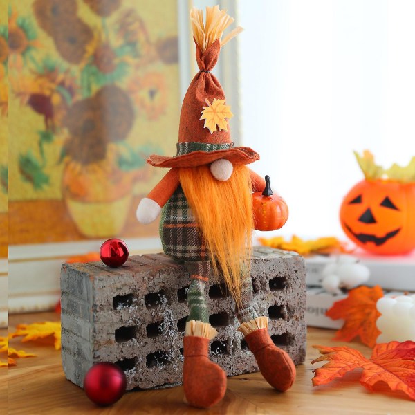 Gnomes plysj, høsttakkedekor til hjemmet, høsttakkefestdekorasjon, søte par ornamenter Thanksgiving gaver