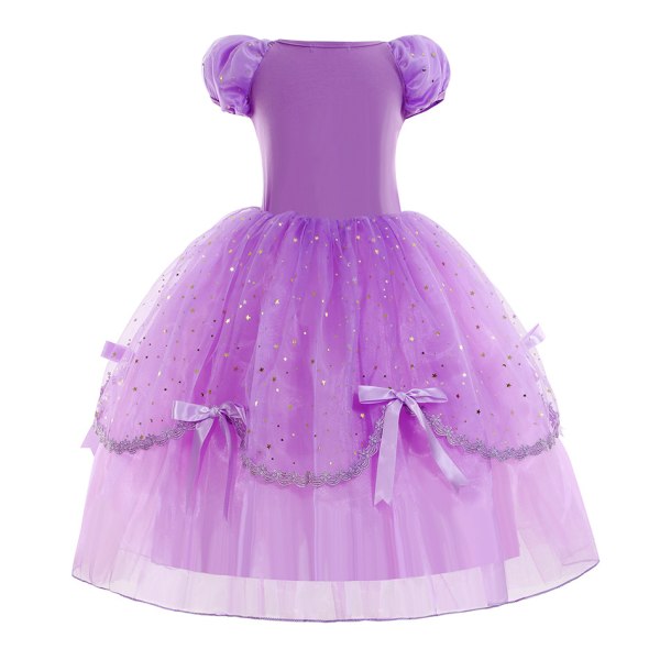 Girls Sofia Mesh Princess Dress Tutu Dress Dress Dress for Holiday Party Gathering 100cm