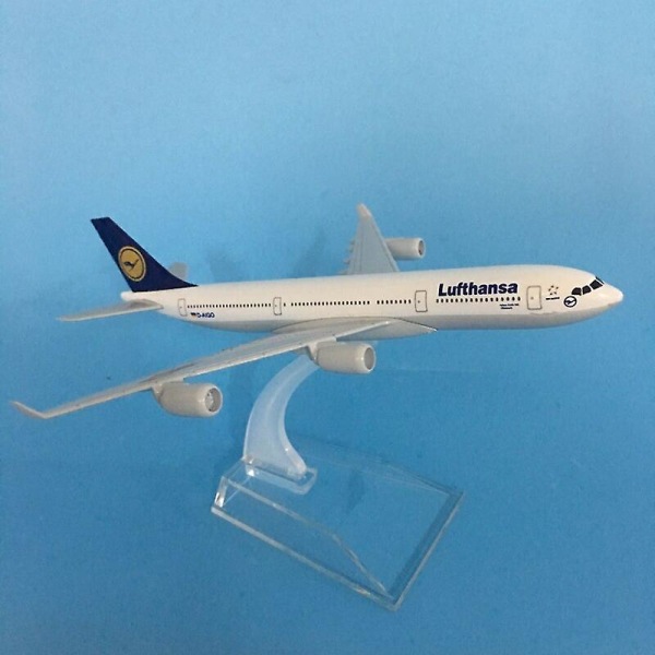 JASON TUTU 16 cm Lufthansa Airbus A340 Flymodel Flymodel Airbus Aircraft Model 1:400 Diecast Metal Flyvemaskiner Fly Legetøj Lufthansa Airbus 340