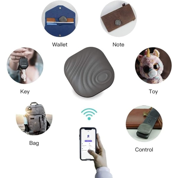 Key Finder Bluetooth Tracker Item Locator med nyckelring för nycklar Pet Wallets Ryggsäckar och surfplattor