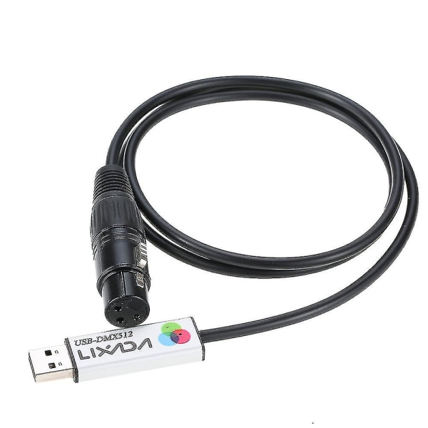 USB till Dmx gränssnittsadapter Led Dmx512 Dator PC Scenljuskontroller Dimmer Led Dmx512 Gränssnitt Med CD För Dj Disco Mimenor